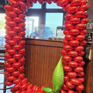 The ICONIC OSU BLOCK O is perfect for a Photo Frame or Backdrop at your event.  The BALLOONIACS “BLOCK O”  is decorated with buckeyes and leaves and stands over 8 feet tall and 5 feet wide.

THE "BLOCK O" IS A RENTAL ITEM AND MUST BE IN THE SAME CONDITION AS DELIVERED AT THE END OF YOUR EVENT .  IF THEY HAVE BEEN POPPED, DISPOSED OF, OR OTHERWISE UNABLE TO BE PICKED UP/RETURNED TO BALLOONIACS IN THE SAME CONDITION AS DELIVERED, THE REPLACEMENT COST IS $250 PER BALLOON NOT AVAILABLE FOR PICK-UP.